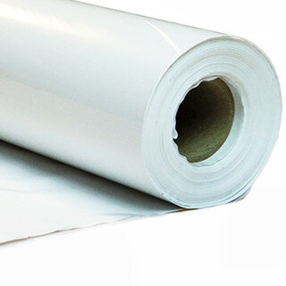 Giant plastic film roll white 10x50m