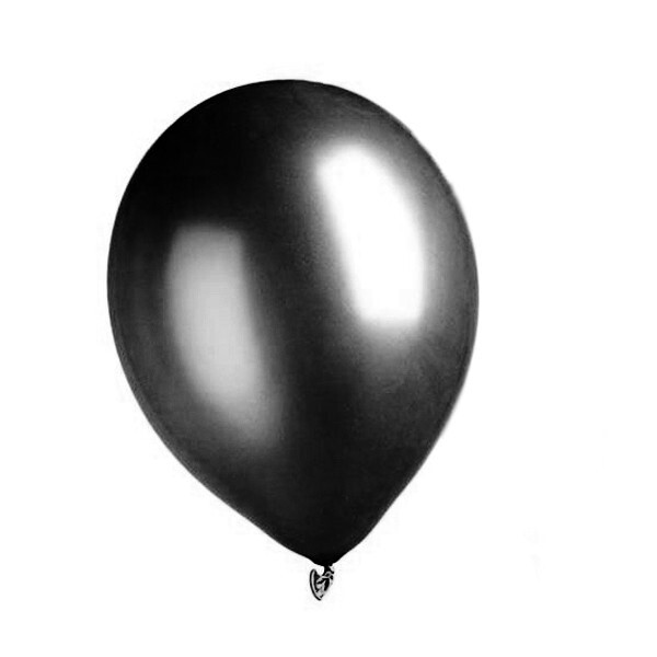 Balloon metallic 30 cm - black