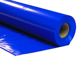 Plastic film roll premium flame retardant 2x50m - blue