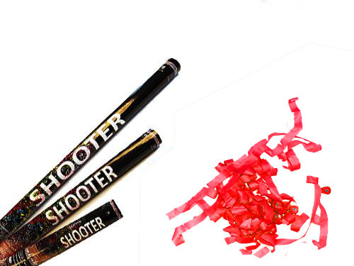 Shooter coriandoli carta - streamer - rosso L - 60 cm