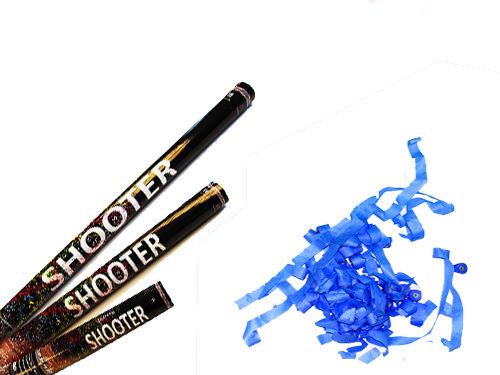 Papier Streamer Shooter - Blau M - 30cm