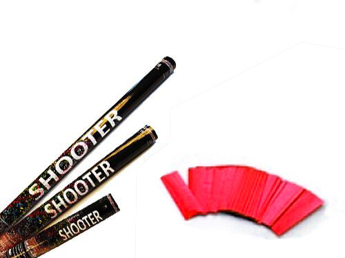 Shooter coriandoli carta - rosso  M - 30 cm