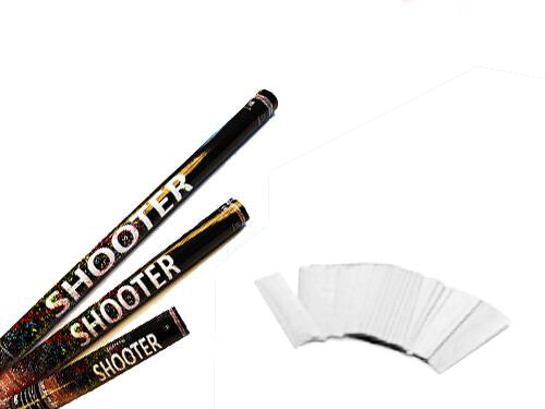 Papier Confetti Shooter - Weiß L - 60cm