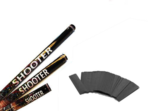 Papier Confetti Shooter - Schwarz M - 30cm