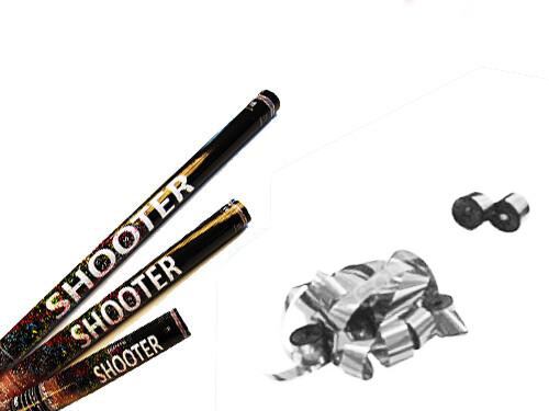 Metallic Streamer Shooter - Silber M - 30cm