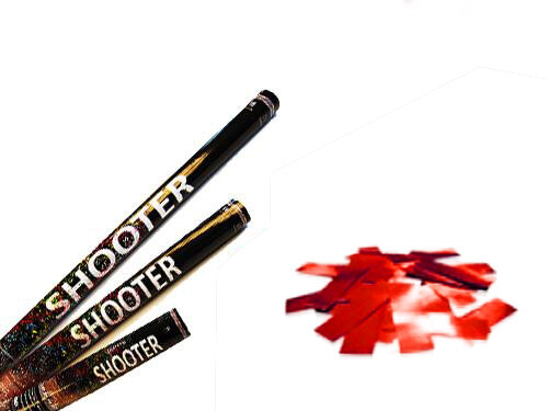Confetti shooter metallic - red M - 30cm