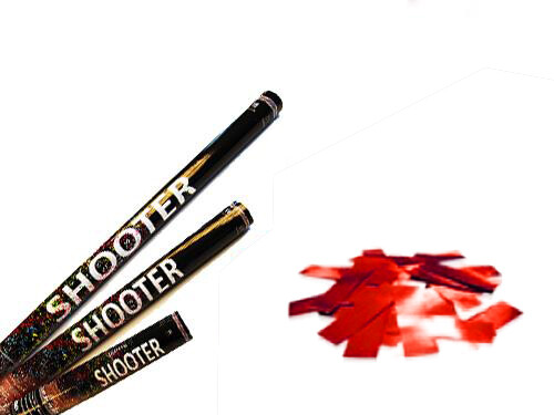 Metallic Confetti Shooter - Rot XL - 100cm