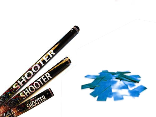 Confetti shooter metallic - blue L - 60cm