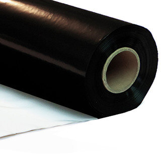 Giant plastic film roll black/ white 10x50m