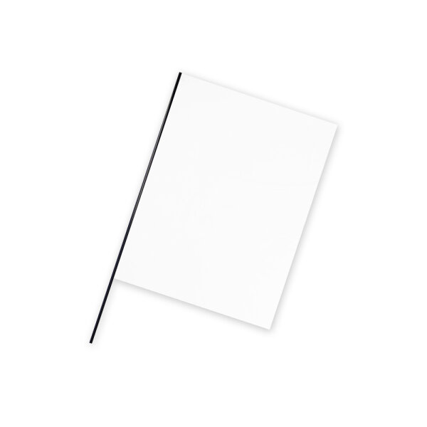 Plastic film flag 50x75cm (upright format) - white