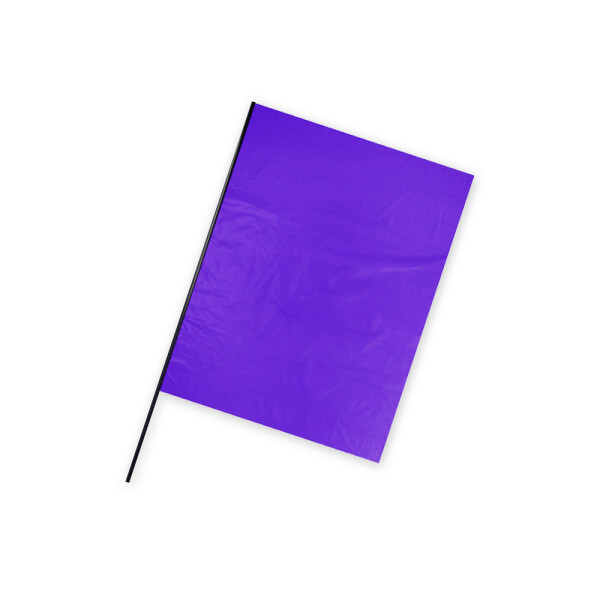 Plastic film flag (upright format) 75x50 Blue