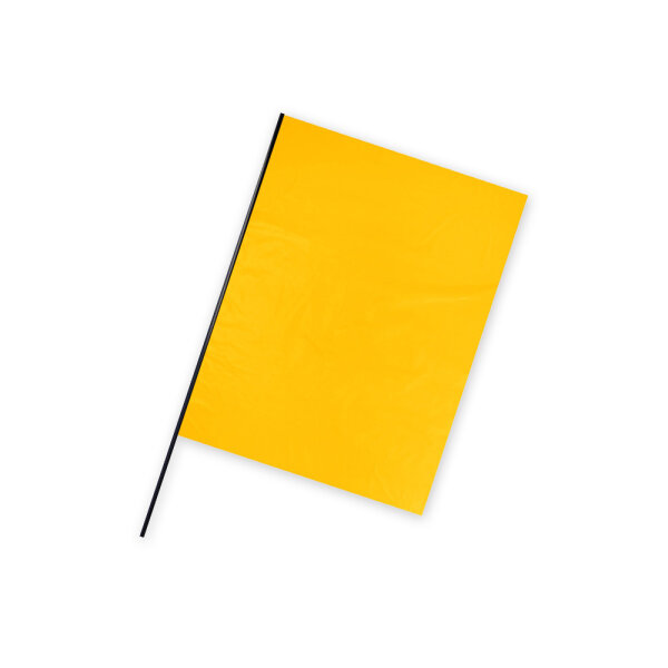 Plastic film flag (upright format) 75x50 Yellow