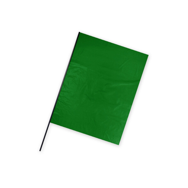 Plastic film flag 50x75cm (upright format) - green