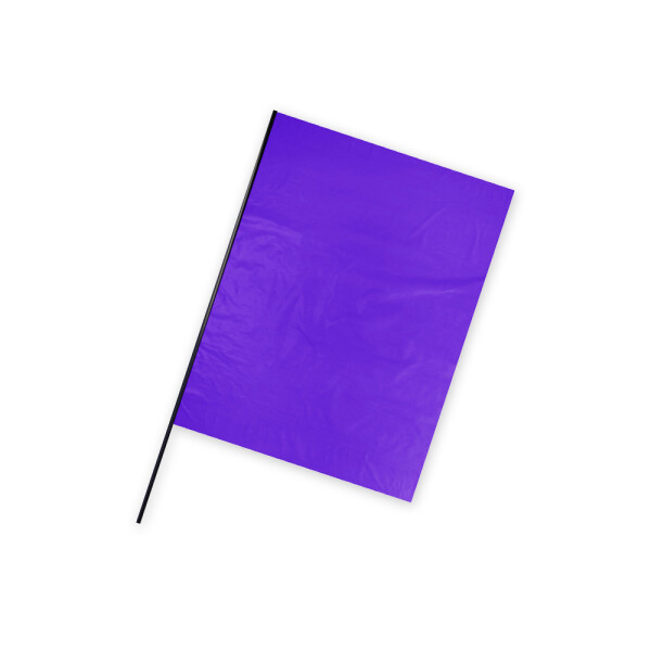 Plastic film flag 50x75cm (upright format) - purple