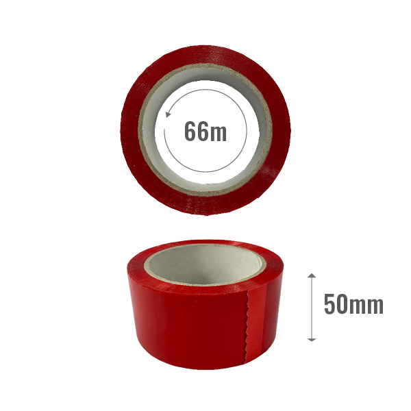 Tape standard 50mm x 66m - red