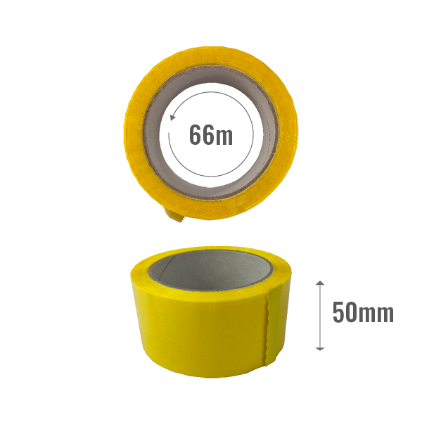 Tape standard 50mm x 66m - yellow