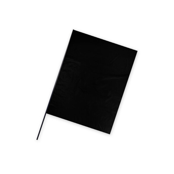 Plastic film flag (upright format) 90x75 Black