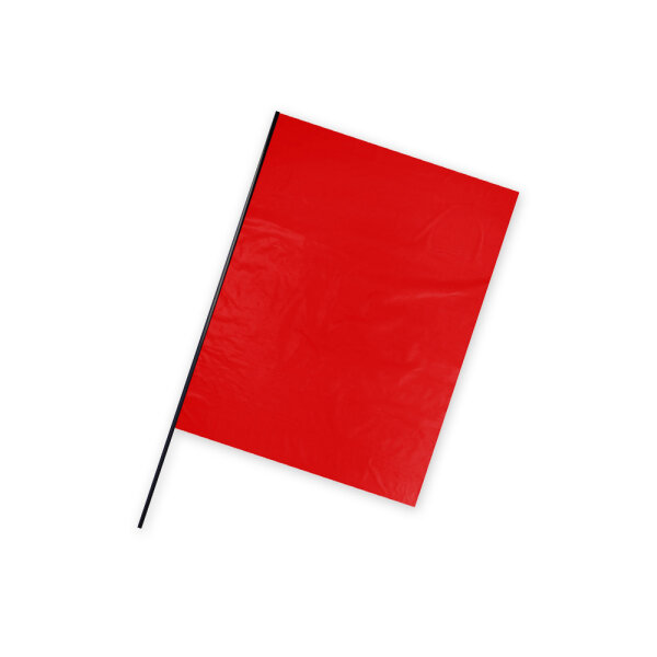 XL Plastic film flag 75x90cm (upright format) - red