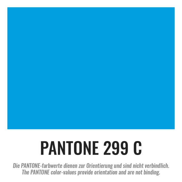 Plastic film flag (upright format) 90x75 Light Blue