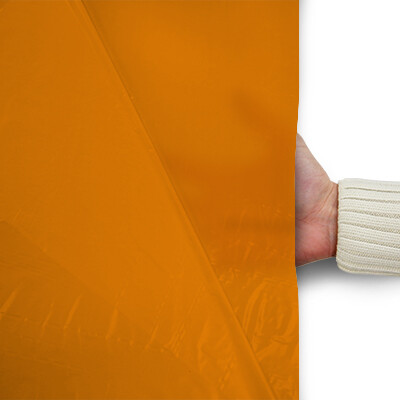 Plastic film hand banner 75x90cm (upright format) - orange