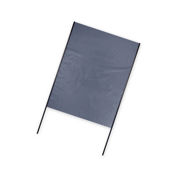 Plastic film hand banner 75x90cm (upright format) - grey