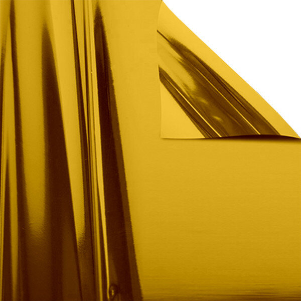 Metallic plastic film roll standard 1,5x200m - gold