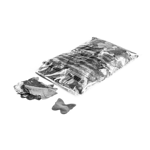 Metallic Schmetterling Confetti 55mm - Silber 1kg