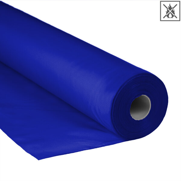 ininflammable tissu polyester 150cm rouleau de 10m bleu