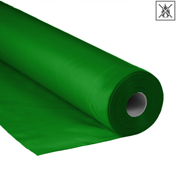 Polyesterstoff Premium - 150cm schwer entflammbar - 30 Meter Rolle - Grün