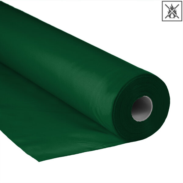 Polyesterstoff Premium - 150cm schwer entflammbar - 30 Meter Rolle - Grün dunkel