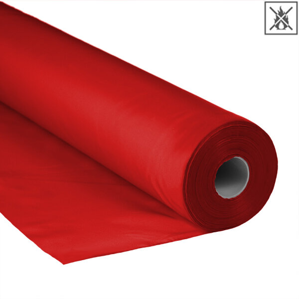 Polyesterstoff Premium - 150cm schwer entflammbar - 100 Meter Rolle - Rot