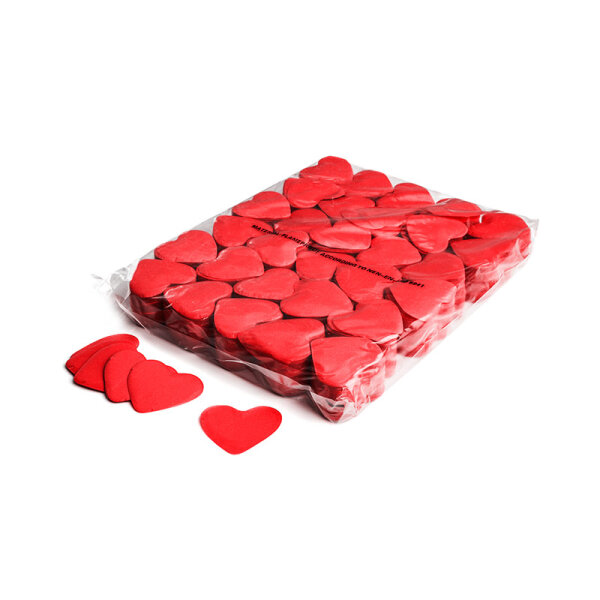 Confettis en forme de coeur - 1 kg - rouge
