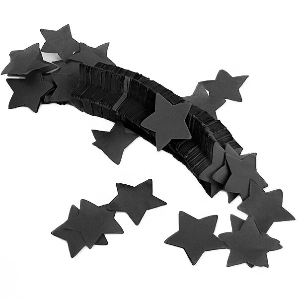 Slowfall confetti star - black 1kg