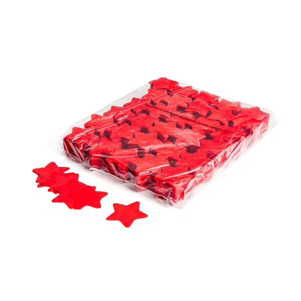 Confettis en forme de etoilé - 1kg - rouge