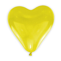 Ballons en forme de coeur - jaune