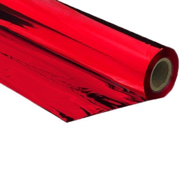 Metallic plastic film roll standard 1,5x30m - red