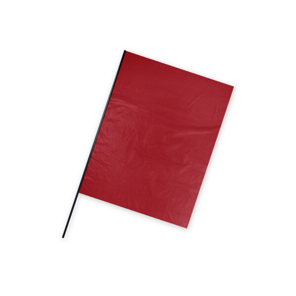 Plastic film flag 50x75cm (upright format) - wine red