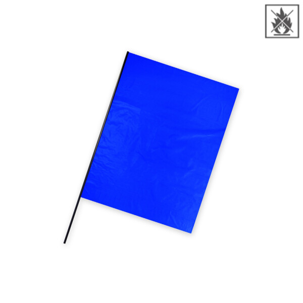 Folienfahnen schwer entflammbar 50x75cm Hochformat - Blau