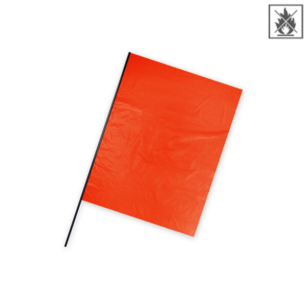 Drapeaux aluminium format portrait ignifuge 90x75 Orange