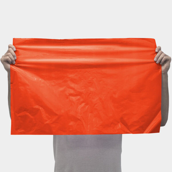 Plastic film sheet fire retardant 50x75cm - orange