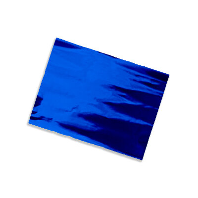 Plastic film sheet metallic 75x90cm - blue