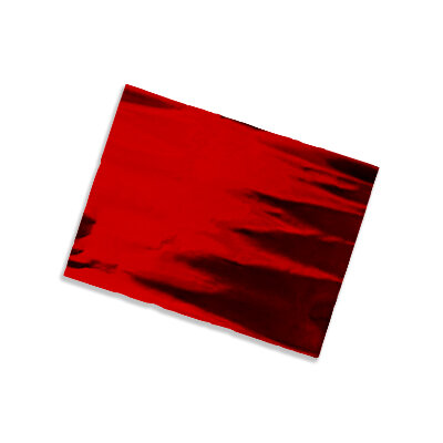 Plastic film sheet metallic 75x90cm - red