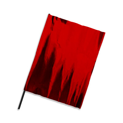 Plastic film flag metallic 75x90 (upright format) - red