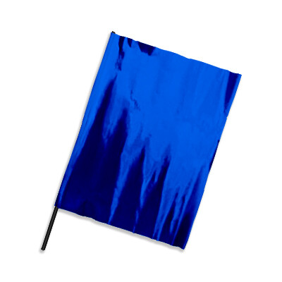 Metallic Foil Flag in Portrait Format 90x75 Blue