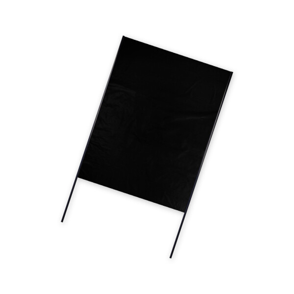 Plastic film hand banner 75x90cm (upright format) - black