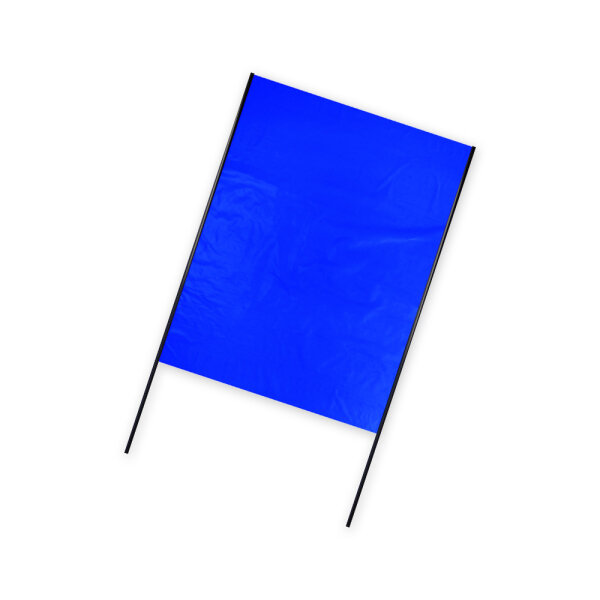 Plastic film hand banner 75x90cm (upright format) - blue