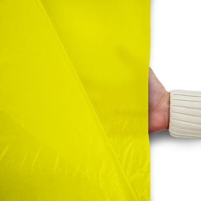 Plastic film hand banner 75x90cm (upright format) - yellow