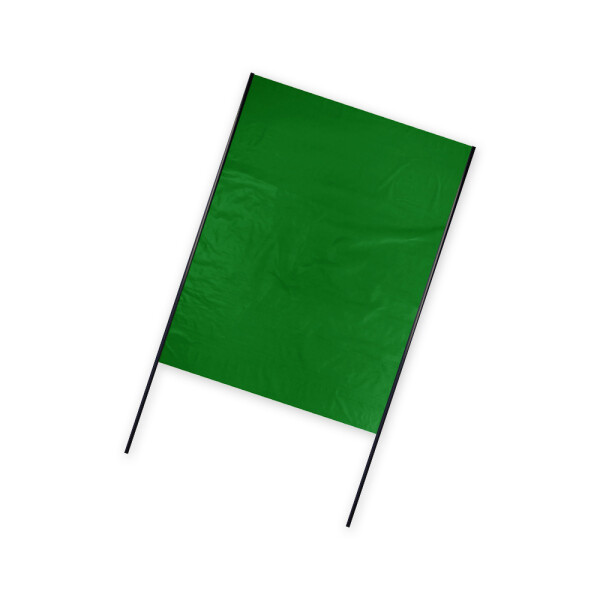 Plastic film hand banner 75x90cm (upright format) - green