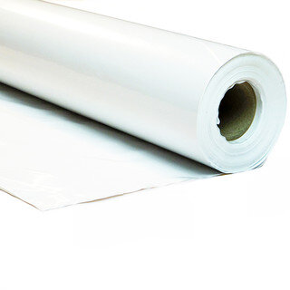 Plastic film roll premium flame retardant 2x50m - white