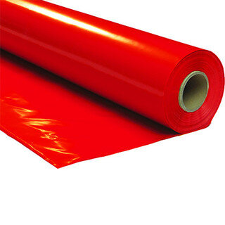 Plastic film roll premium flame retardant 2x50m - red